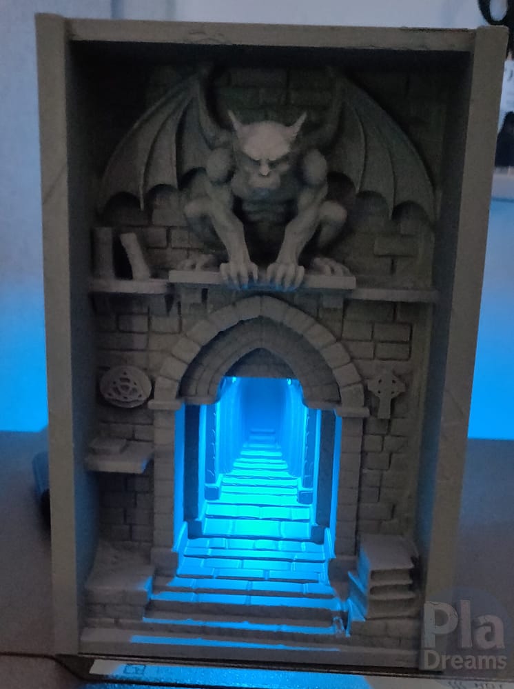 Book Nook Gargoyle Theme Miniature Display for Collectors and Readers - Image 3